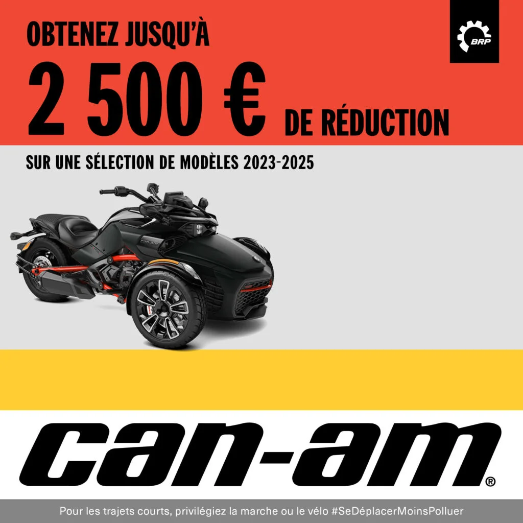 Can-Am 3 roues — Jusqu’à 2 500 € de remise